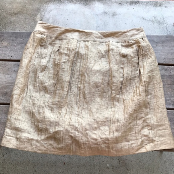 Lane Bryant Gold Crinkle Wrap Skirt NEW NWT 26 - Picture 3 of 5